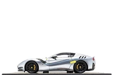 BBR 1:18 Ferrari F12 TDF Tailor Made in Grigio Titanio / French Stripe (#03/14)