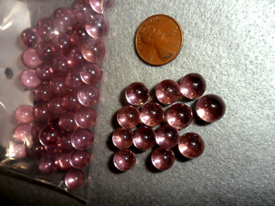 Vintage Small Pink Glass West Virginia Marbles - Approximately 9mm