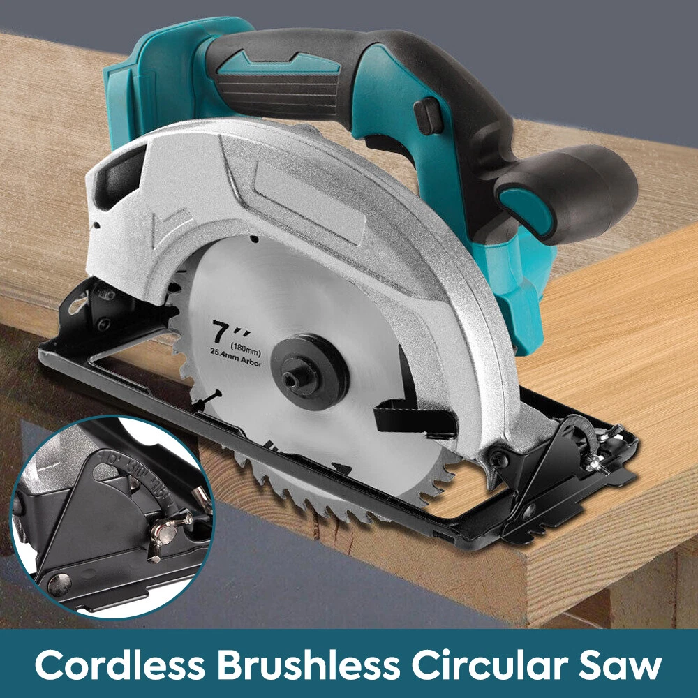 180mm Circular Saw 7 Cordless Brushless Wood Cutting For Makita