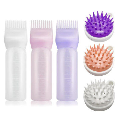 3 Stück Haaröl Applikator 3 Farben,Hair Oil Applicator Bottle Mit Abgestufter,3 