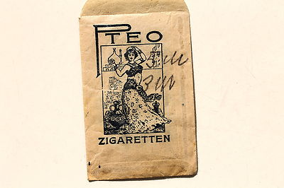 19609b Old Paper Advertising Bag PETO Cigarettes Jasmatzi Dresden Oriental. woman