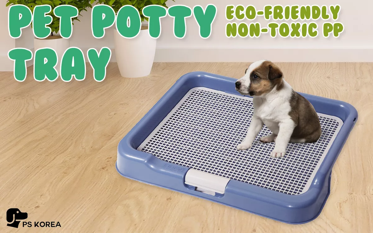 PS KOREA Indoor Dog Pet Potty Tray Training Toilet Portable Loo