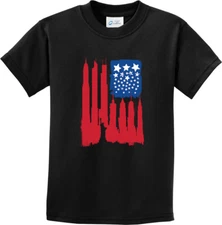 Buy Cool Shirts USA Flag Skyscraper Youth Kids Shirt