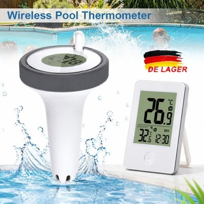 Wireless Pool Thermometer Digital LCD Bildschirm Schwimmbad Aquarium IP67, DHL