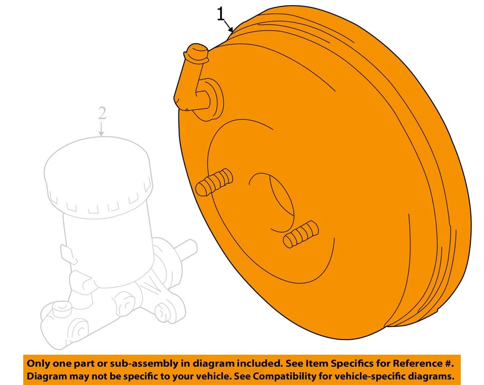 适合 1999 - 2004 雪佛兰跟踪器助推器 ASM Brake Master ( 91174788 - 全新原始设备制造商 — 第 2/3 张图片