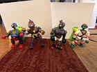 Vintage 90s TMNT Playmates Sports Action Figure Lot Leo Raph Bebop Rocksteady