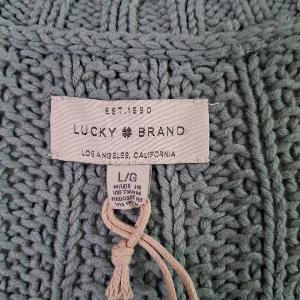 Lucky Brand Women's V-neck knit Sweater Women Size L NWT New - Image 3 of 4