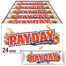 PAYDAY Peanut Caramel Candy Bars, 1.85 oz 24 Count 24 Count Pack of 1