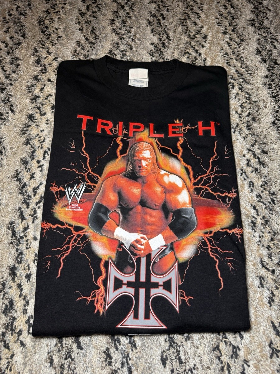 NEW 2002 Wrestling Tee Shirt TRIPLE H WWE WRESTLING wwf wcw 90s