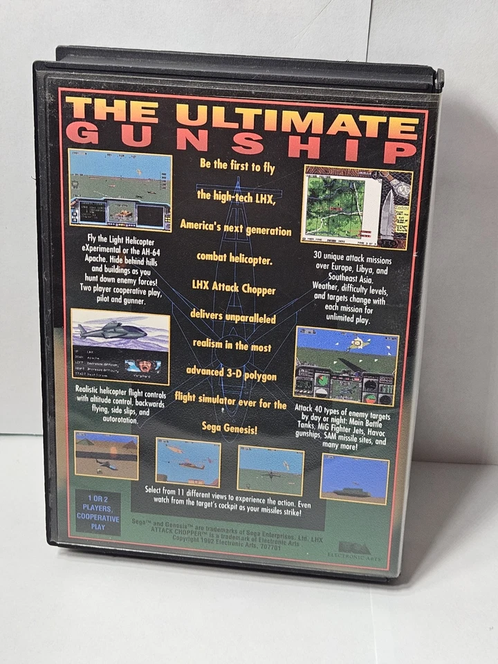 LHX Attack Chopper (Sega Genesis) CIB COMPLETE & TESTED - Image 4 of 4