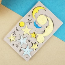 Moon and Star Cake Fondant Silicone Mold Chocolate Mould DIY Baking Decoration