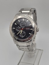 Vintage 1995 Guess Waterpro Mens Silvertone Multifunction Watch G95377G NICE