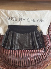 Stunning Black Clutch Bag Snakeskin And Suede Chloe See By Chloe
