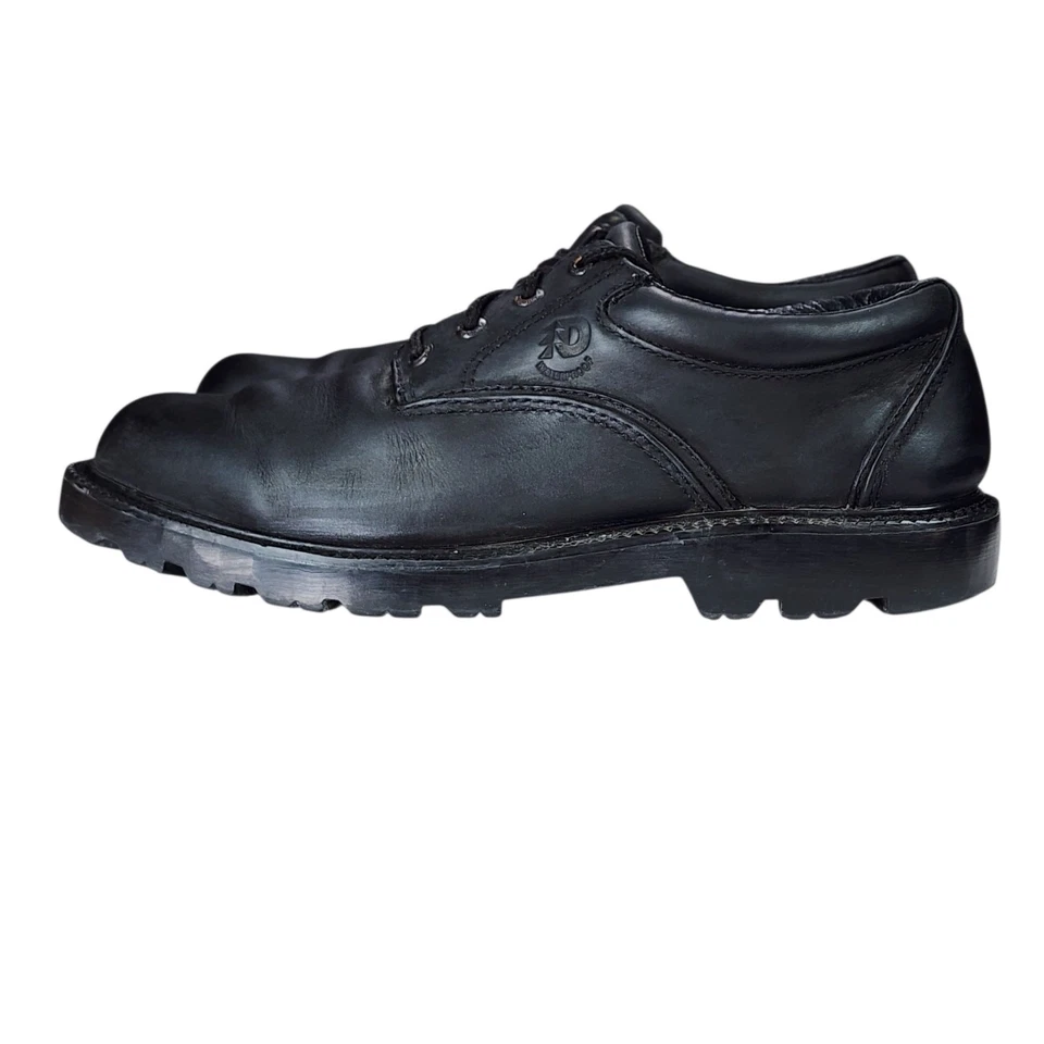 Dunham Ruggards Zapatos Talla 10D Hombres Negros Impermeables Oxfords Ropa de Trabajo Cuero LEER Foto 3 de 4