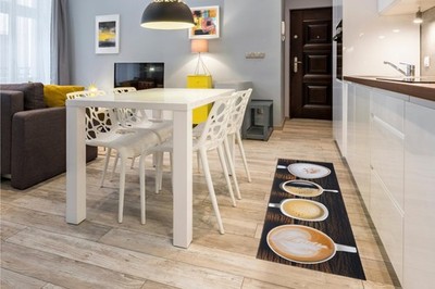 Teppich Läufer Kitchen mit ruschhemmender Rückseite  Küchenteppich PVC Küchen...