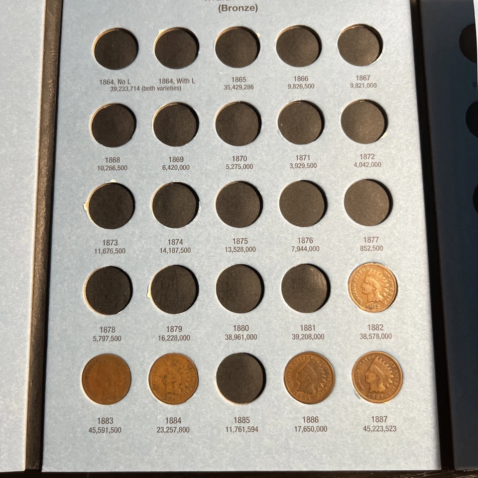 Indian Head Cents Book with 20 Coins Including Flying Eagle. Good Shape See Pics - Image 3 of 4