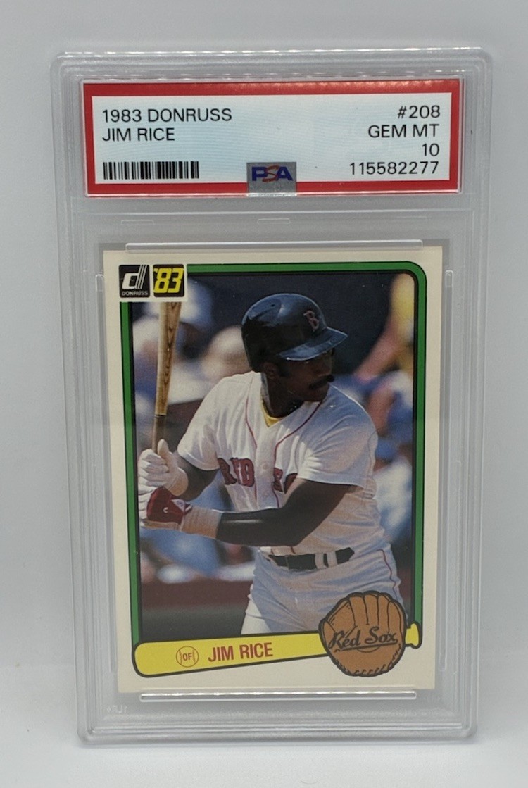 1983 Donruss Baseball Jim Rice Red Sox #208 HOF PSA 10 Gem Mint