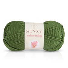 Sensy Softee Baby Yarn, 3.5 oz, 275 Yards, Gauge 3 Light Pine Green