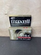 Maxell VHS-C TC-30 HGX-Gold Premium High Grade Camcorder Video Tapes NEW SEALED