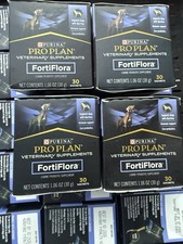 Lot Of 4 Boxes PURINA Forti Flora PRO PLAN Probiotic Suppliments 120 Sachets