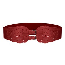 Women's Elastic Wide Waist Belt for Dresses Vintage Stretch Chunky Corset Bel...