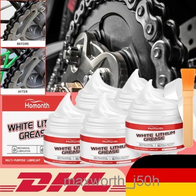 1~5x White Lithium Grease, Multi-Purpose Lubricant Lithium Grease with Brush