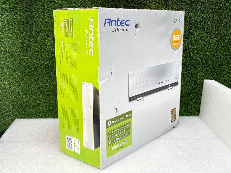 NEW | Antec NSK2480 MicroATX Desktop Silver / Black Chassis Only - Unused - Image 3 of 4
