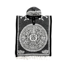 Kids Aztec Calendar Amor Eterno Warrior Poncho Gaban Sarape Size 4-8 Years Old