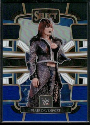 2024 Select WWE Blair Davenport #4 Black & Blue Prizm /399