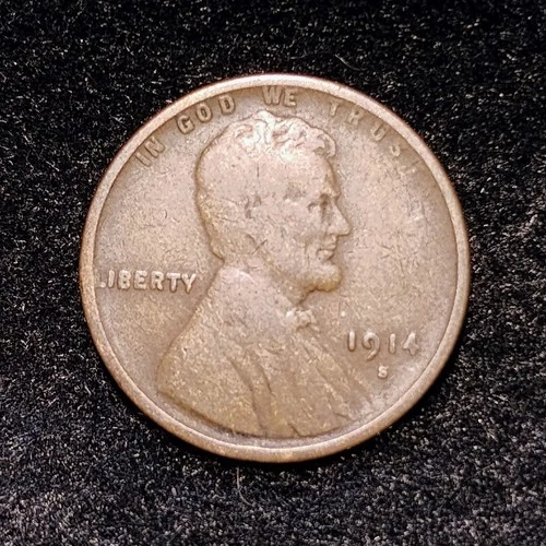 1914 S ~ LINCOLN WHEAT CENT ~ CH VG