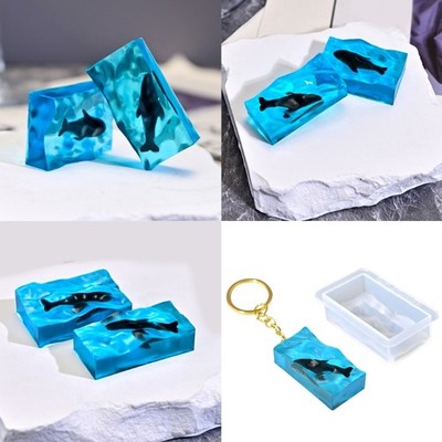 Geometric Waving Pattern Resin Mould for Unique Keychain Crafting Supplies