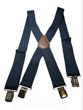 CARHARTT Men's Navy Blue Suspenders 52" Length 2" Wide Heavy Duty