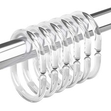 Amazer Plastic Shower Curtain Rings, Shower Curtain Assorted colors