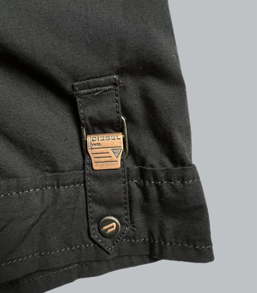 Camisa DIESEL Vintage Para Hombre Negra Algodón Manga Corta Talla XL Hecha en India Foto 4 de 4