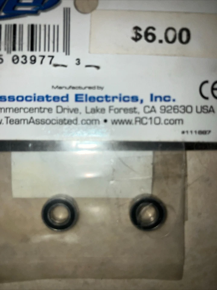 Team Associa RC10 27221 T-Plug Charge Lead 3977 3/16 X 3/8 Ball Bearing & 91394 - Image 2 of 4
