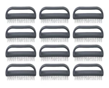 Superio Nail Brush Cleaner with Handle 12 Pack Durable Scrub Brush to Clean