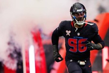 #96 Denico Autry Game-Worn OAKLEY Visor Texans vs Ravens December 25 2024