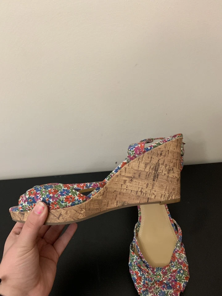 Tommy Hilfiger Zapatos Cuña Floral Tiras Cuñas Mujer 10 M Foto 2 de 4