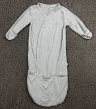 KYTE BABY Blue Coverall Bundler Gown Outfit Long Sleeve Bamboo Sack NB Newborn