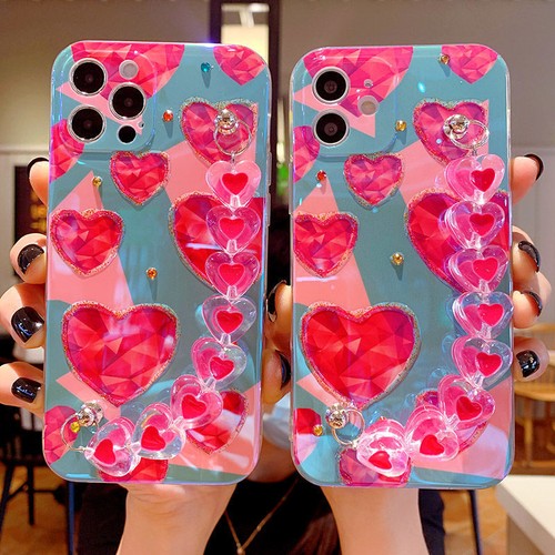 Love Herz Für iPhone 7/8 11 12 13 Pro X/XS XR Case Hülle Schutzhülle Handyband - 第 3/8 張圖片