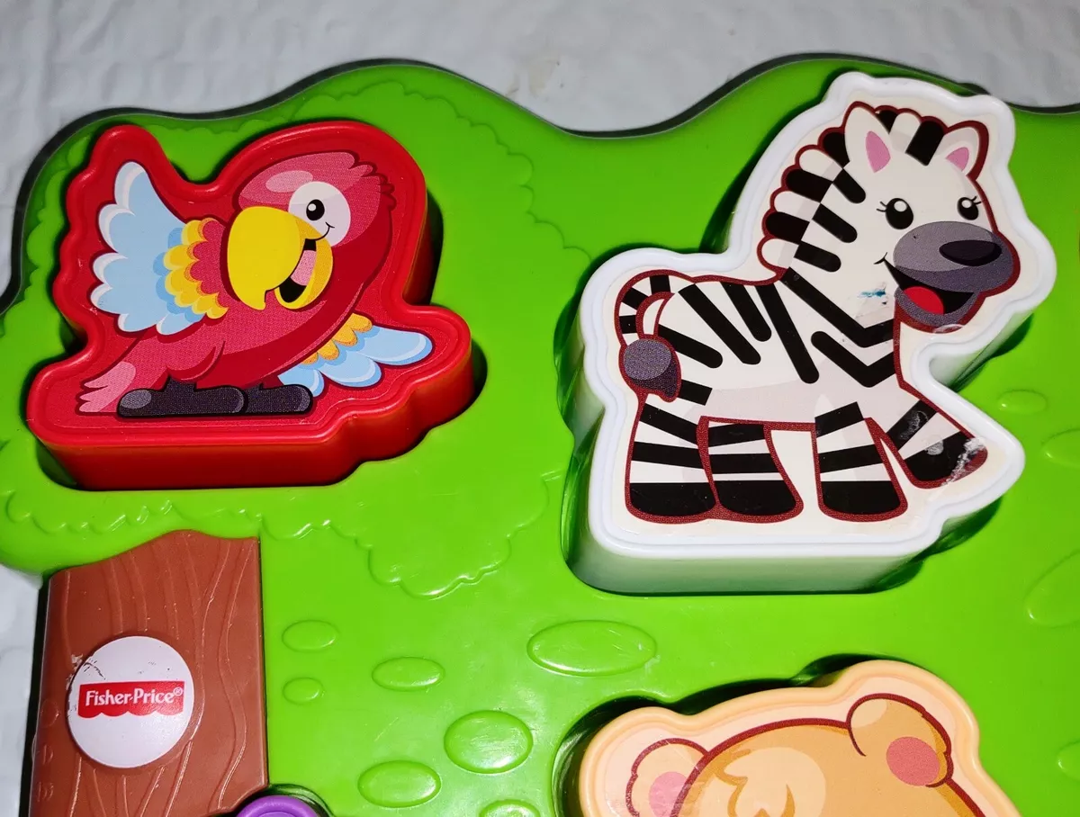 Fisher Price Laugh Learn Zoo Animal Puzzle Zebra Lion Elephant