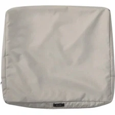 Classic Accessories Ravenna 20" x 21" x 4" Patio Seat Cushion Cover Mushroom