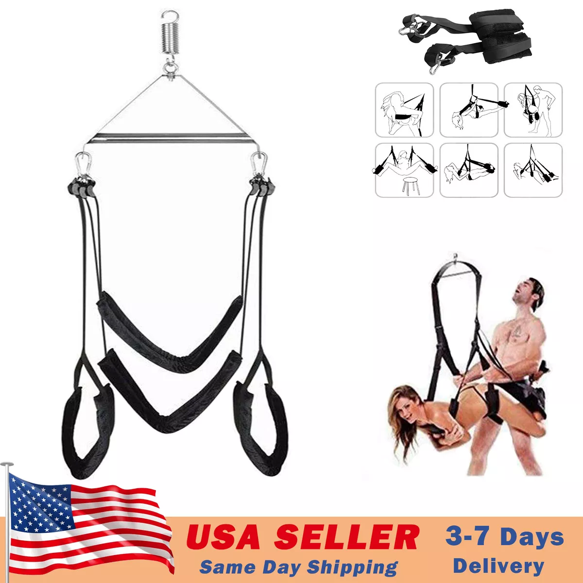 Adult Swing 360 Spinning Sex Swivel Swing Adult Restraints For Couples Set USA eBay