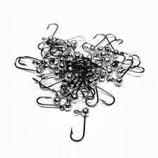 Unpainted 1/80oz. Round Head No Collar Micro Jigs Crappie Perch Bluegill Panfish