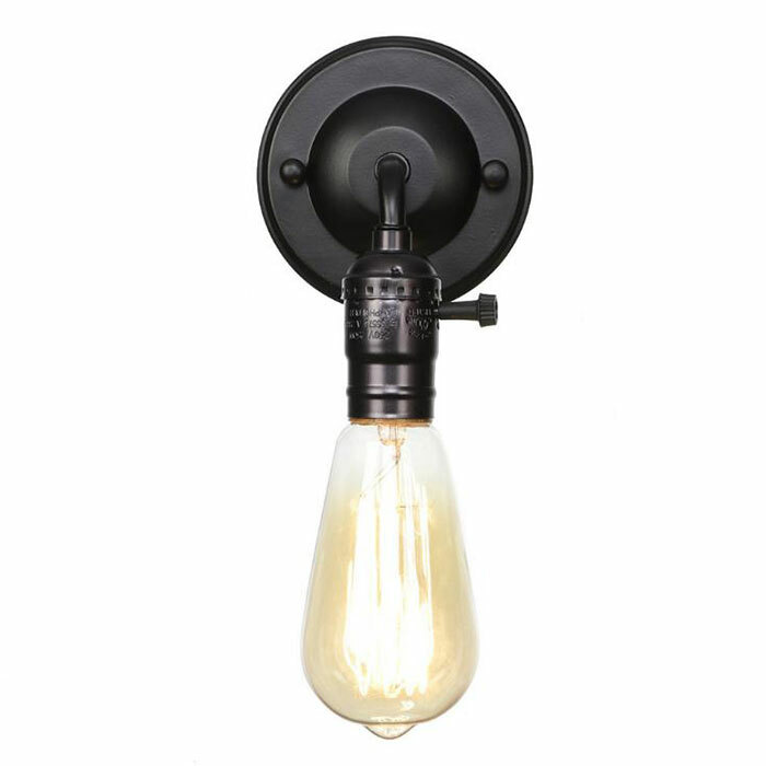 Loft Antique wall lamp with pull chain or knob switch black bronze wall sconces