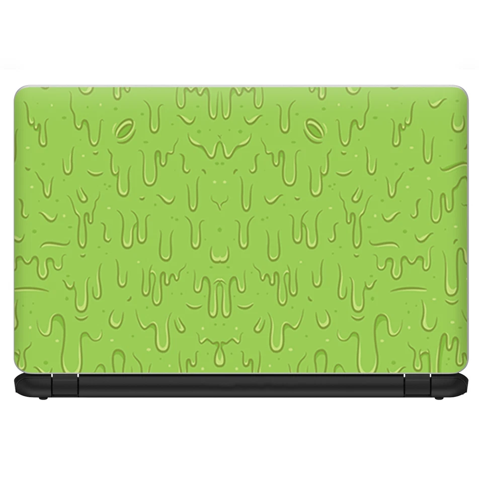 Recubrimiento universal para computadora portátil de 13 pulgadas - Goteo de dibujos animados verde limo Foto 2 de 4