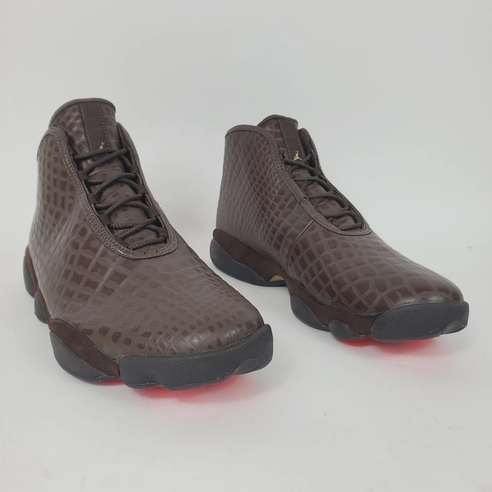 Кроссовки мужские Jordan Horizon Premium ретро крокодиловые коричневые инфракрасные 23 размер 10,5 - Изображение 4 из 4