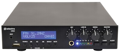 Adastra 953.176UK UM Series Ultra Compact Mixer-Amplifiers 100V