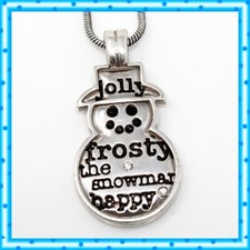 Brighton B Jolly Frosty Xmas Holiday Pendant Snowman Christmas Necklace NWOT