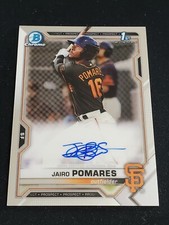 Jairo Pomares 2021 Bowman Chrome Prospects 1st Auto #CPA-JP Giants